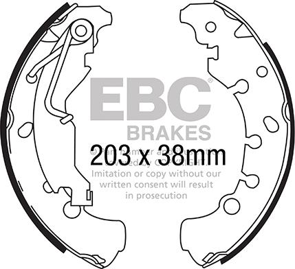 EBC Brakes 6700 - Комплект тормозных колодок, барабанные avtokuzovplus.com.ua