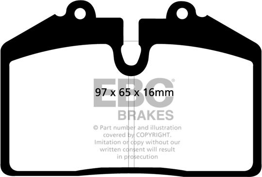 EBC Brakes DP41013R - Тормозные колодки, дисковые, комплект avtokuzovplus.com.ua