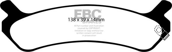 EBC Brakes DP1017 - Тормозные колодки, дисковые, комплект avtokuzovplus.com.ua