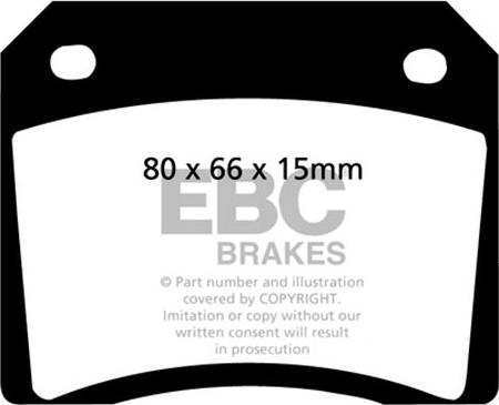 EBC Brakes DP101 - Гальмівні колодки, дискові гальма autocars.com.ua
