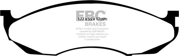 EBC Brakes DP61022 - Гальмівні колодки, дискові гальма autocars.com.ua
