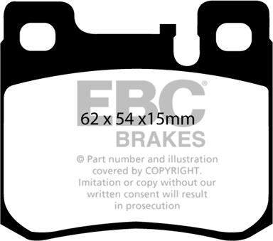 EBC Brakes DP1026 - Тормозные колодки, дисковые, комплект avtokuzovplus.com.ua