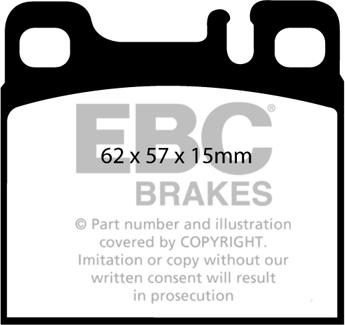 EBC Brakes DP1027 - Тормозные колодки, дисковые, комплект avtokuzovplus.com.ua