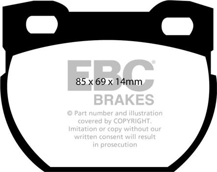 EBC Brakes DP1033 - Гальмівні колодки, дискові гальма autocars.com.ua