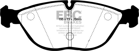 EBC Brakes DP1035 - Гальмівні колодки, дискові гальма autocars.com.ua