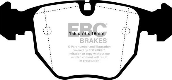 EBC Brakes DP41036R - Тормозные колодки, дисковые, комплект avtokuzovplus.com.ua