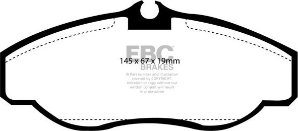 EBC Brakes DP1037 - Гальмівні колодки, дискові гальма autocars.com.ua