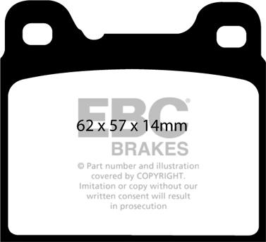 EBC Brakes DP21043 - Гальмівні колодки, дискові гальма autocars.com.ua