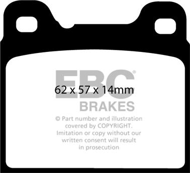 EBC Brakes DP1043 - Гальмівні колодки, дискові гальма autocars.com.ua