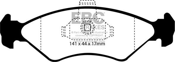 EBC Brakes DP21050 - Гальмівні колодки, дискові гальма autocars.com.ua