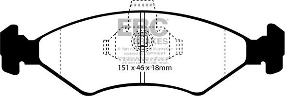 EBC Brakes DP1051 - Гальмівні колодки, дискові гальма autocars.com.ua