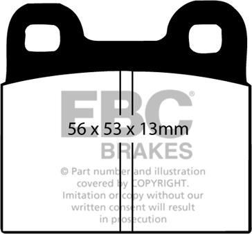 EBC Brakes DP105/4 - Гальмівні колодки, дискові гальма autocars.com.ua