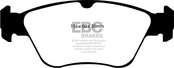 EBC Brakes DP1055 - Гальмівні колодки, дискові гальма autocars.com.ua