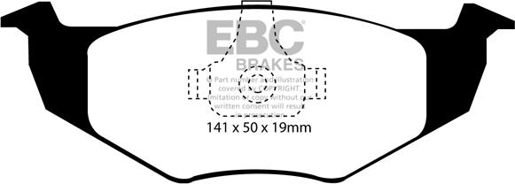 EBC Brakes DP1056 - Тормозные колодки, дисковые, комплект avtokuzovplus.com.ua