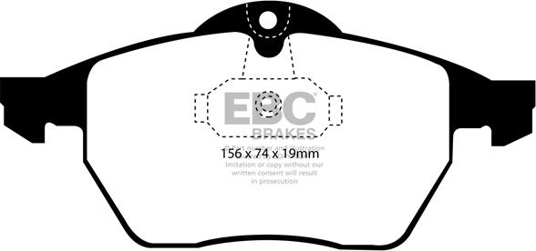 EBC Brakes DP31062C - Гальмівні колодки, дискові гальма autocars.com.ua