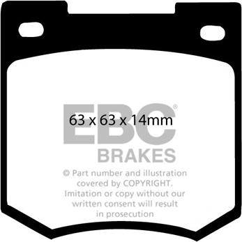 EBC Brakes DP106 - Тормозные колодки, дисковые, комплект avtokuzovplus.com.ua