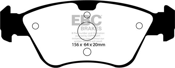EBC Brakes DP1075 - Гальмівні колодки, дискові гальма autocars.com.ua