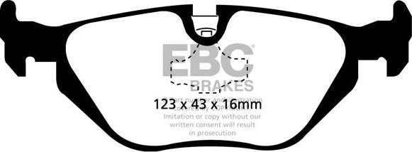 EBC Brakes DP21079 - Тормозные колодки, дисковые, комплект avtokuzovplus.com.ua