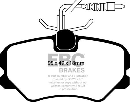 EBC Brakes DP1080 - Тормозные колодки, дисковые, комплект avtokuzovplus.com.ua