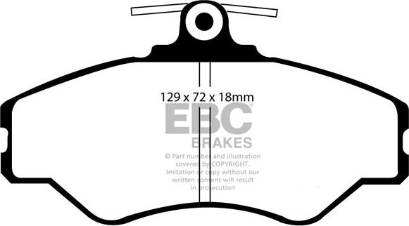 EBC Brakes DP1086 - Гальмівні колодки, дискові гальма autocars.com.ua