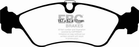 EBC Brakes DP21087 - Тормозные колодки, дисковые, комплект avtokuzovplus.com.ua