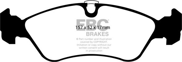 EBC Brakes DP1087 - Гальмівні колодки, дискові гальма autocars.com.ua