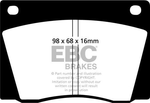 EBC Brakes DP108 - Гальмівні колодки, дискові гальма autocars.com.ua