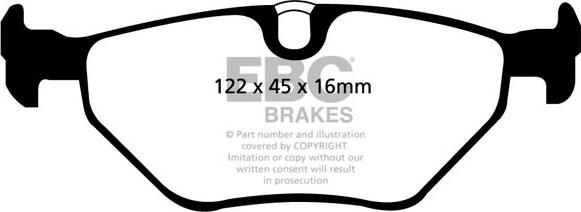 EBC Brakes DP41091R - Гальмівні колодки, дискові гальма autocars.com.ua