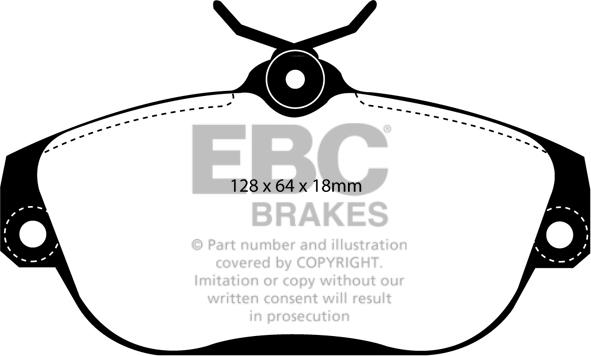 EBC Brakes DP41095R - Тормозные колодки, дисковые, комплект avtokuzovplus.com.ua