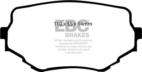 EBC Brakes DP1099 - Гальмівні колодки, дискові гальма autocars.com.ua