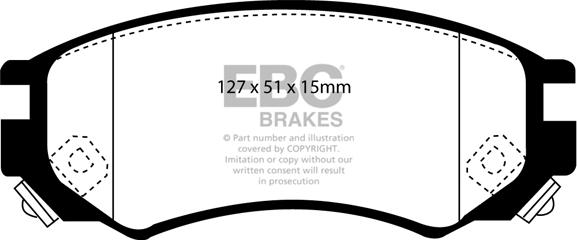 EBC Brakes DP1101 - Гальмівні колодки, дискові гальма autocars.com.ua