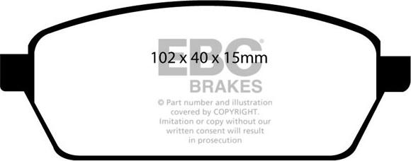 EBC Brakes DP1106 - Тормозные колодки, дисковые, комплект avtokuzovplus.com.ua