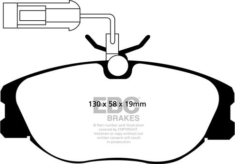 EBC Brakes DP1109 - Гальмівні колодки, дискові гальма autocars.com.ua