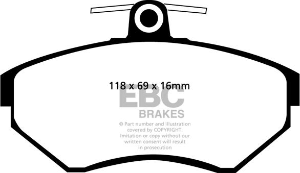 EBC Brakes DP41112R - Тормозные колодки, дисковые, комплект avtokuzovplus.com.ua