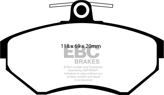 EBC Brakes DP1113 - Тормозные колодки, дисковые, комплект avtokuzovplus.com.ua