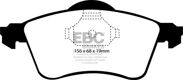 EBC Brakes DP1115 - Тормозные колодки, дисковые, комплект avtokuzovplus.com.ua