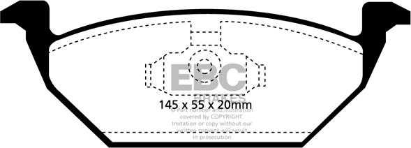 EBC Brakes DP21117 - Гальмівні колодки, дискові гальма autocars.com.ua