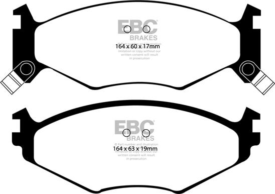 EBC Brakes DP1119 - Гальмівні колодки, дискові гальма autocars.com.ua