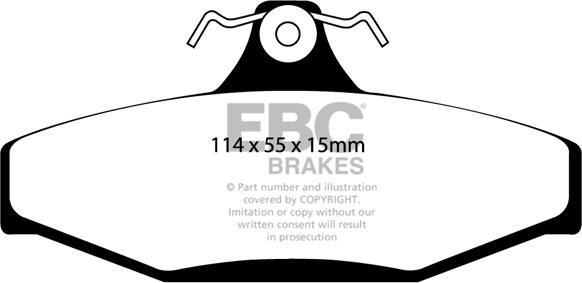 EBC Brakes DP1132 - Гальмівні колодки, дискові гальма autocars.com.ua