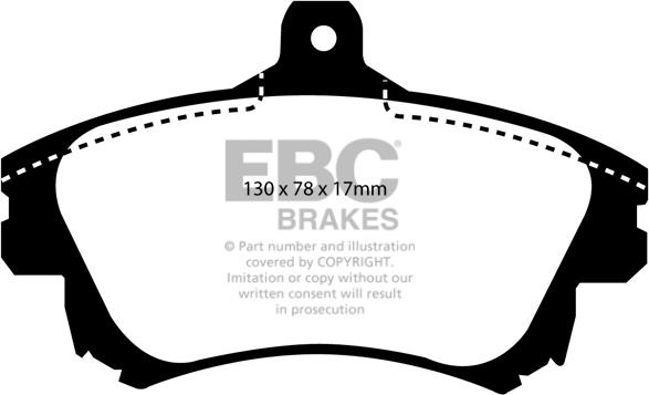 EBC Brakes DP1139 - Гальмівні колодки, дискові гальма autocars.com.ua