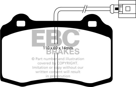 EBC Brakes DP31140/2C - Гальмівні колодки, дискові гальма autocars.com.ua