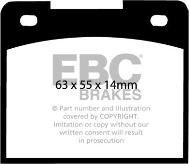 EBC Brakes DP114 - Гальмівні колодки, дискові гальма autocars.com.ua