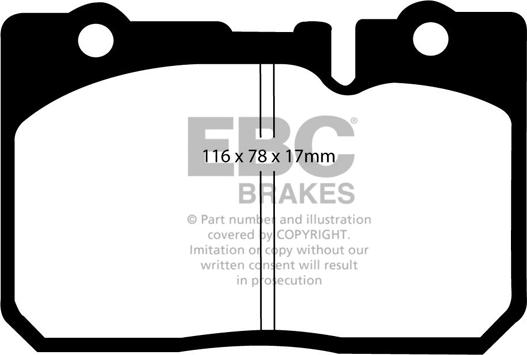 EBC Brakes DP1154 - Тормозные колодки, дисковые, комплект avtokuzovplus.com.ua