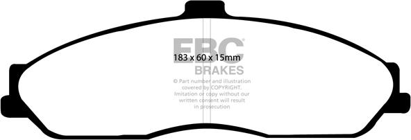EBC Brakes DP81162RP1 - Комплект високоефективних гальмівних колодок autocars.com.ua