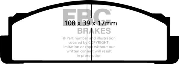 EBC Brakes DP116 - Тормозные колодки, дисковые, комплект avtokuzovplus.com.ua