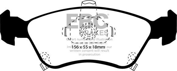 EBC Brakes DP1171 - Гальмівні колодки, дискові гальма autocars.com.ua