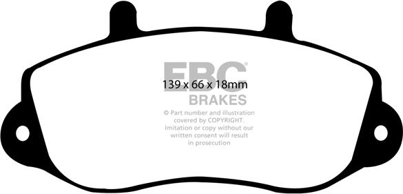 EBC Brakes DP1182 - Гальмівні колодки, дискові гальма autocars.com.ua