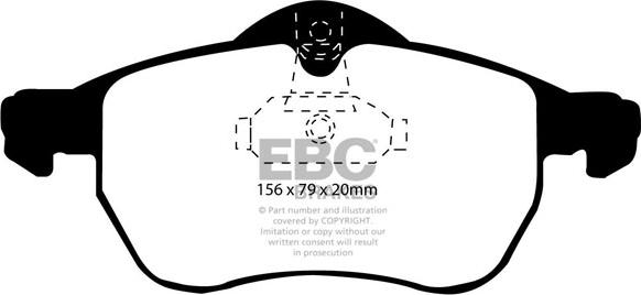 EBC Brakes DP1183 - Гальмівні колодки, дискові гальма autocars.com.ua