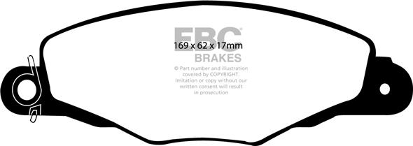 EBC Brakes DP1188 - Гальмівні колодки, дискові гальма autocars.com.ua