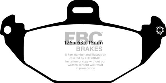 EBC Brakes DP1190 - Гальмівні колодки, дискові гальма autocars.com.ua